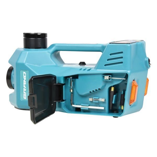 Автомобильный набор Grand АН-3в1 &ndash; электрогидравлический домкрат, компрессор, ударный гайковерт, LED фонарь, кейс. 3152606 фото