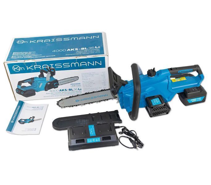 Акумуляторна ланцюгова пилка KRAISSMANN 4000 AKS-BL 36 Li (безщітковий двигун) 1670945 фото