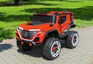 Дитячий електромобіль Джип Mercedes Benz (модель 1618, 4 мотори, 12 В/10 Аг) музика, світло, EVA колеса, Червоний 1817342 фото