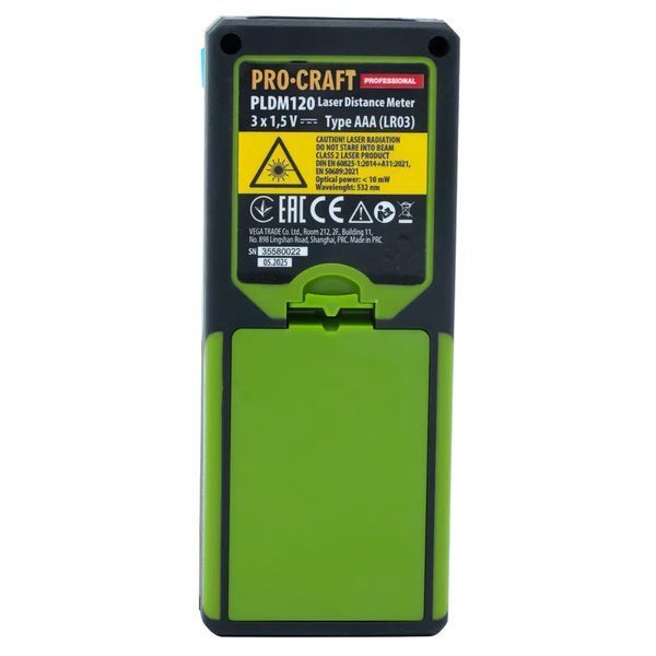 Лазерный дальномер Procraft PLDM120 (120м) 8122943 фото