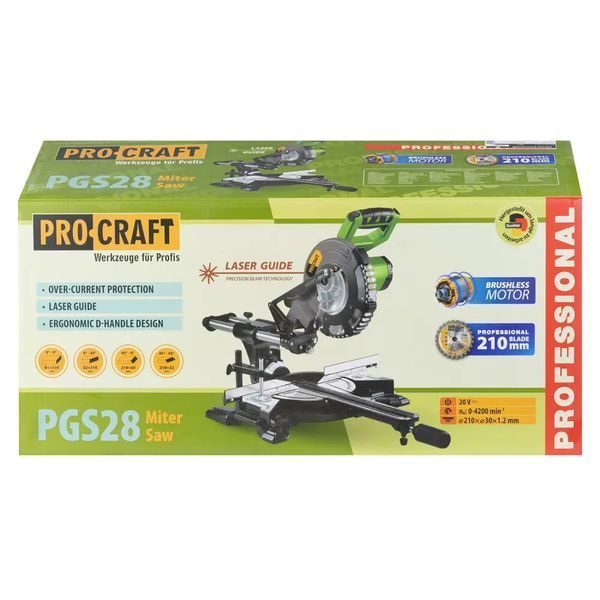 Аккумуляторная торцовочная пила Procraft PGS28 (без АКБ и ЗП) 2936108 фото