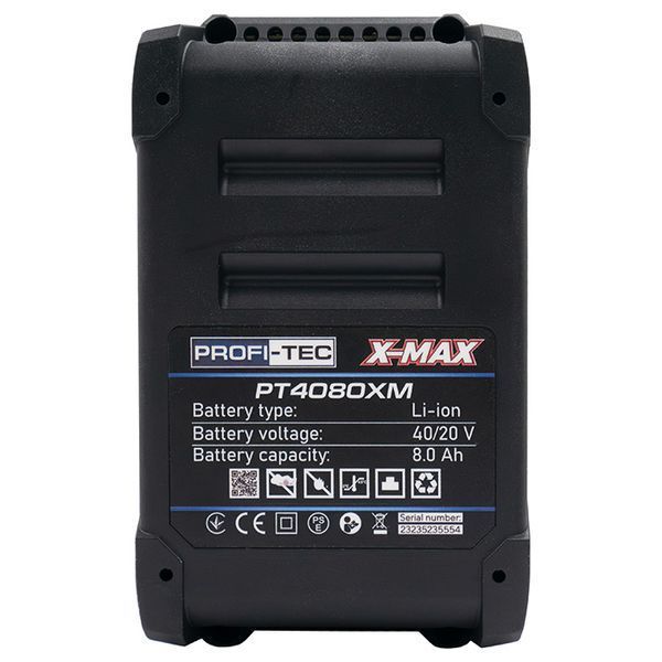 Батарея PROFI-TEC PT4080XM X-MAX 40/20 В, 8.0 Аг для зварювального апарату PCWM16040 8969374 фото