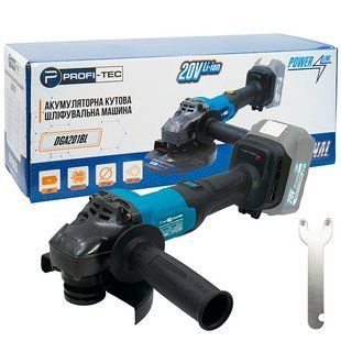 Акумуляторна кутова шліфувальна машина PROFI-TEC DGA201BL POWERLine (без АКБ та ЗП) 5694025 фото