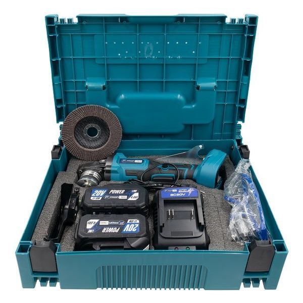 Аккумуляторная угловая шлифмашина PROFI-TEC PGA202 POWERLine (2&times;PT2040MP (4.0 Ач), зарядное устройство) 1832532 фото
