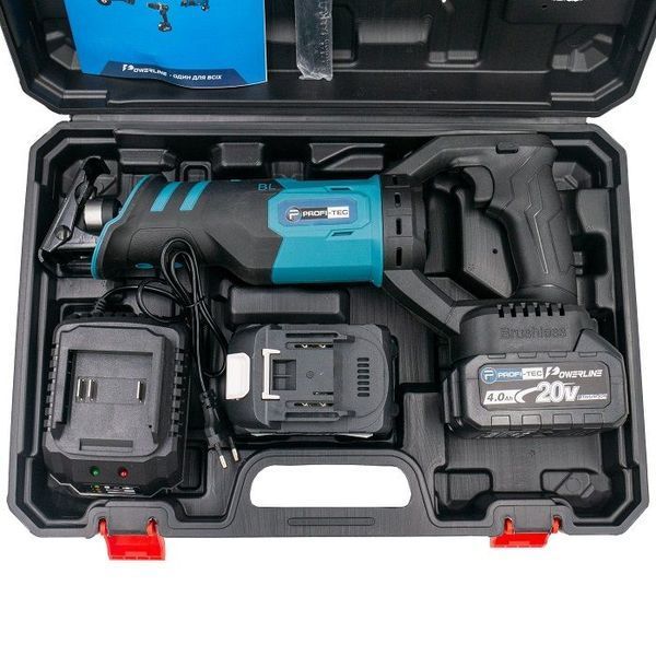 Аккумуляторная сабельная пила PROFI-TEC BJR2028BL POWERLine (2&times;PT2040MP (4.0 Ач), зарядное устройство) 5755237 фото