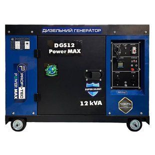 Генератор дизельний PROFI-TEC DGS12 220 В, 12.0 кВА / 9.6 кВт, електростартер, мідна обмотка 1398046 фото