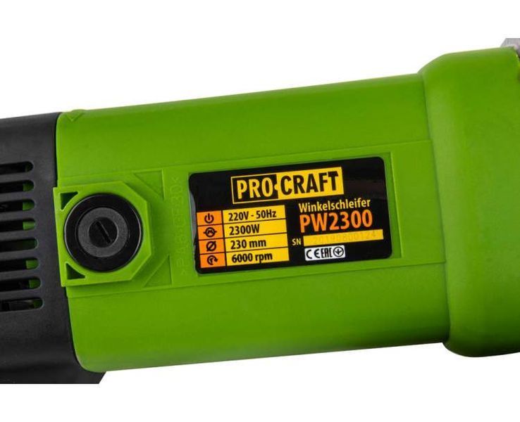 Кутошліфувальна машина Procraft PW2300 (230 мм) 289163 фото