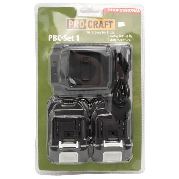 Набор Procraft PBC-Set 1 (2&times;АКБ 20В/2Ач и ЗУ) TURBO 5284425 фото