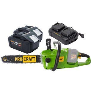 Цепная пила Procraft PCA40/2 + 2 АКБ 20/8 + ЗУ 20/2 + Масло для цепи 1л 1733356 фото