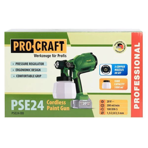 Аккумуляторный краскопульт Procraft PSE24 (без АКБ и ЗУ) 2575109 фото