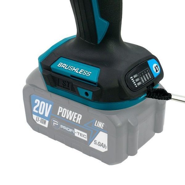 Акумуляторний гвинтоверт PROFI-TEC PID1820BL POWERLine (2&times;PT2040EP (4.0 Аг), зарядний пристрій) 5652560 фото