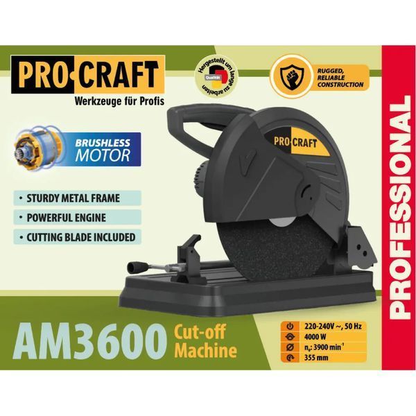 Відрізний верстат Procraft AM3600 &mdash; безщітковий двигун 0385747 фото