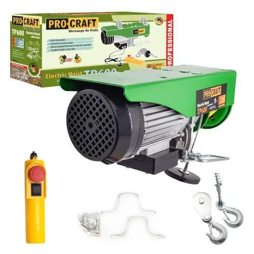 Підйомник електричний Procraft TP600 (до 600 кг; трос 20 метрів) 5600062 фото
