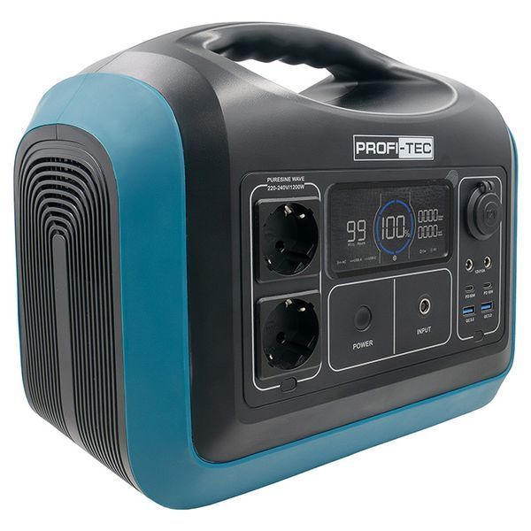 Портативная зарядная станция PROFI-TEC PPS1200 LiFePO4 1200/1500 Вт, батарея 992 Вт&middot;ч 7883836 фото