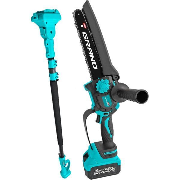 Акумуляторна пила ланцюгова Grand АПЦ-20V/M8"-4 з телескопічною штангою (2 АКБ 20/4, кейс) 8947166 фото