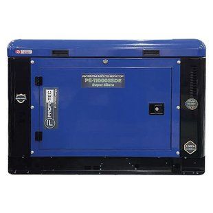 Генератор дизельний PROFI-TEC PE-11000SSDE (12.5 кВа / 10.0 кВт, 220 В, двоциліндровий) електростартер, мідна обмотка 7907990 фото