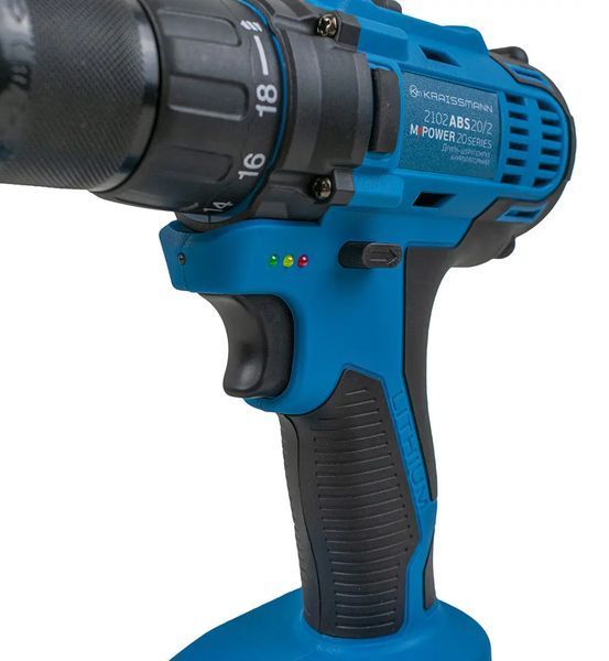 Набір KRAISSMANN 201 SAW 20MP (Акумуляторна кутова шліфмашина KRAISSMANN 1253 AWS-BL 20 MP + Шурупокрут KRAISSMANN 2102 ABS 20 MP, дві АКБ по 4000 мАг, зарядний пристрій, кейс) 6103052 фото
