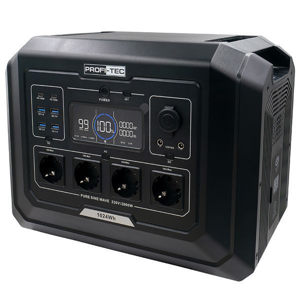 Портативна зарядна станція PROFI-TEC PPS2000 LiFePO4 2000/4500 Вт, батарея 1024 Вт&sdot;год 9247360 фото
