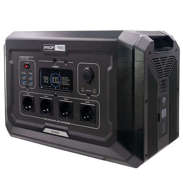 Портативная зарядная станция PROFI-TEC PPS2500 LiFePO4 2500/5000 Вт, батарея 2048 Вт&middot;ч 1461879 фото