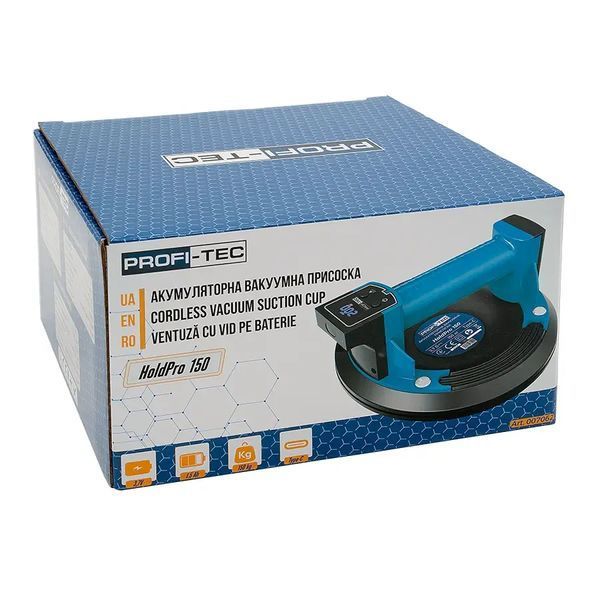 Аккумуляторная вакуумная присоска PROFI-TEC HoldPro 150 (3.7 В/1.5 Ач, зарядное устройство) 4974169 фото