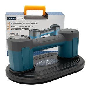 Акумуляторна вакуумна присоска PROFI-TEC HoldPro 180, Кейс (12 В / 1.5 Аг, зарядний пристрій) 4968434 фото