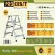 Стрем'янка алюмінієва, двостороння (145 см) Procraft PLA2.2.1460 (7 сходинок) 0002870 фото 3