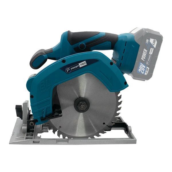 Аккумуляторная дисковая пила PROFI-TEC PCA18520BL (20 В, бесщеточный двигатель, 180 мм, пропил 45&deg;/90&deg;: 43 мм/65 мм) без АКБ и ЗУ, коробка, диск 2338954 фото