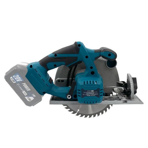Аккумуляторная дисковая пила PROFI-TEC PCA18520BL (20 В, бесщеточный двигатель, 180 мм, пропил 45&deg;/90&deg;: 43 мм/65 мм) без АКБ и ЗУ, коробка, диск 2338954 фото
