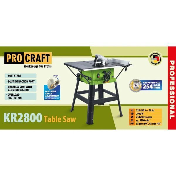 Стационарная циркулярная пила Procraft KR2800 3981712 фото