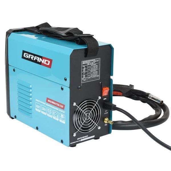 Инверторный сварочный полуавтомат Grand MIG/MMA/TIG-330 (проволока с газом/без газа, электроды) 4947350 фото
