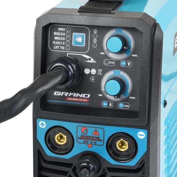 Инверторный сварочный полуавтомат Grand MIG/MMA/TIG-330 (проволока с газом/без газа, электроды) 4947350 фото