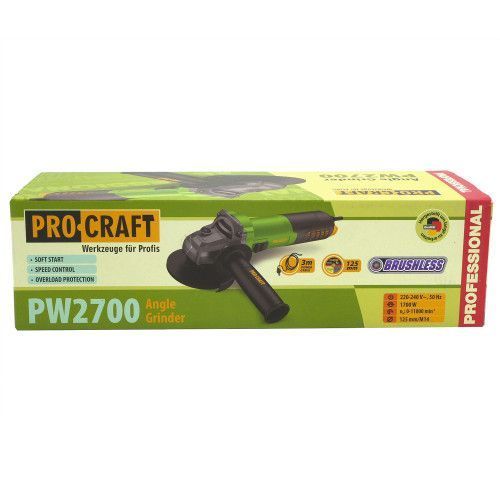 Углошлифовальная машина бесщеточная Procraft PW2350 125 мм (безщеточная) 9498128 фото