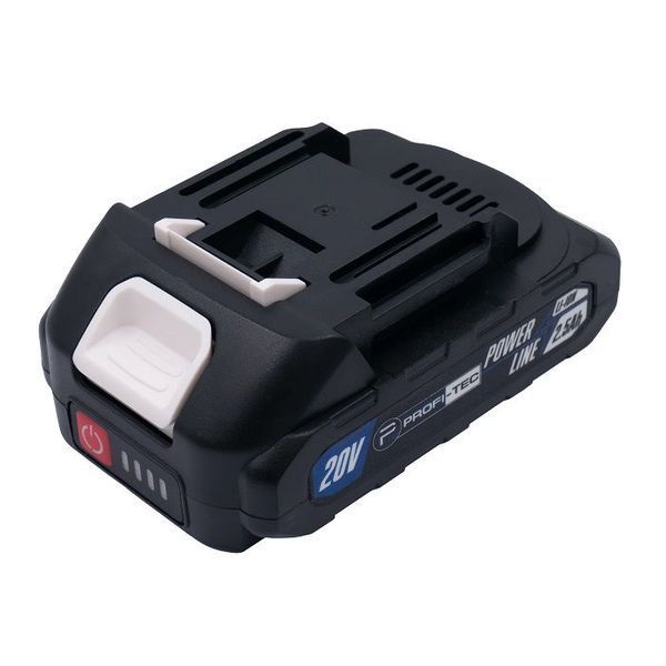Аккумуляторная батарея PROFI-TEC PT2520MP POWERLine (20 В/2.5 Ач, высокоточная, с индикатором) 2840775 фото