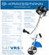 Бензокоса KRAISSMANN 547 VRS 4 Pro &mdash; 4х тактна (2 ножі (40T победіт, 3Т), шпуля-напівавтомат, штанга 28 мм) 0550510 фото 2