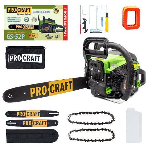 Бензопила Procraft GS-52P (2 шини+ 2 ланцюги 40 та 45 см) 1451007 фото