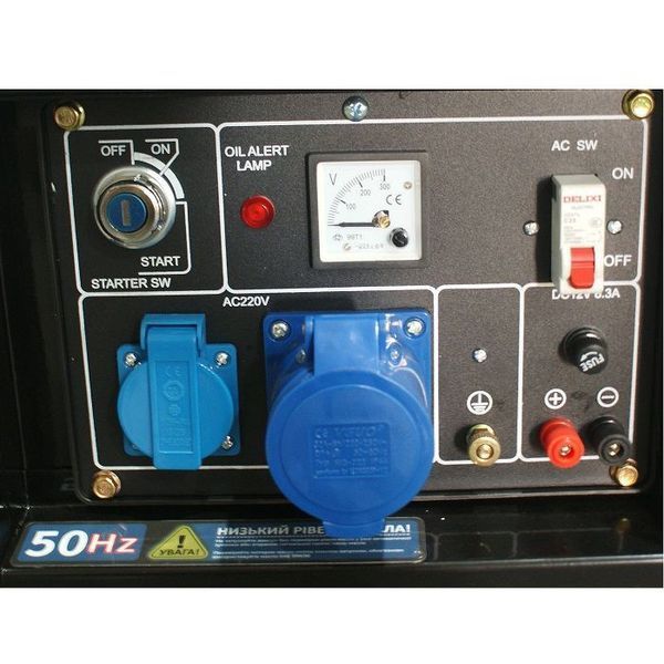 Генератор дизельний PROFI-TEC PE-5700DE 220 В, 5.7 кВт, електростартер, мідна обмотка 4307559 фото