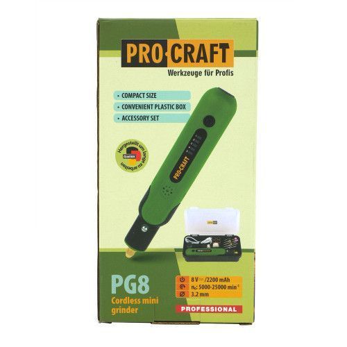 Гравер аккумуляторный Procraft PG8 (8V, 2200 мАч, Type-C) кейс 7886324 фото
