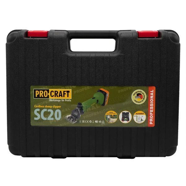 Акумуляторна машинка для стрижки овець Procraft SC20 (АКБ 20/4 та ЗП) Кейс 0651284 фото