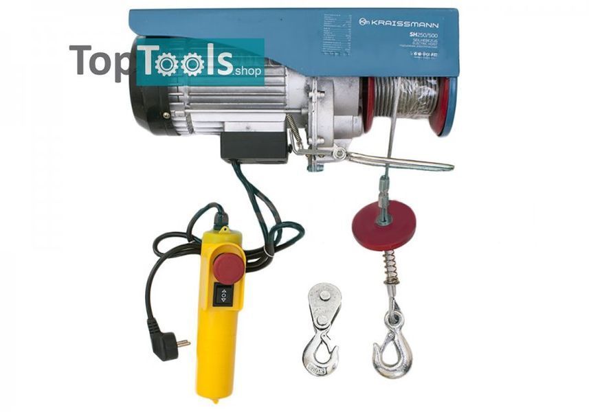 Підйомник (тельфер) KRAISSMANN SH 200/400 (400 кг; трос 20м) 599642 фото
