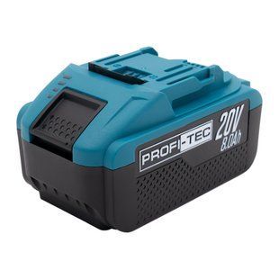 Акумуляторна батарея PROFI-TEC PT2080EP POWERLine (20 В / 8.0 Аг, високострумова, з індикатором) 6418216 фото