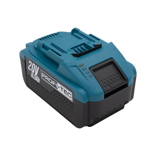 Аккумуляторная батарея PROFI-TEC PT2080EP POWERLine (20 В/8.0 Ач, высокоточная, с индикатором) 6418216 фото