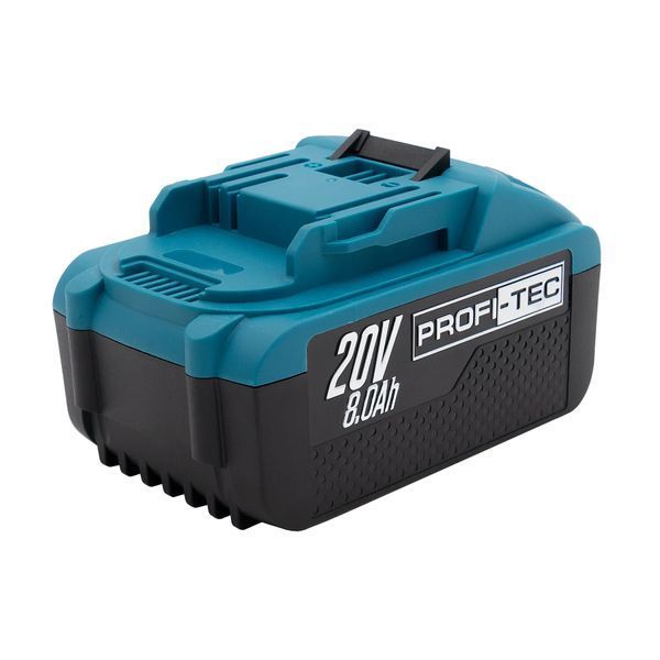 Аккумуляторная батарея PROFI-TEC PT2080EP POWERLine (20 В/8.0 Ач, высокоточная, с индикатором) 6418216 фото