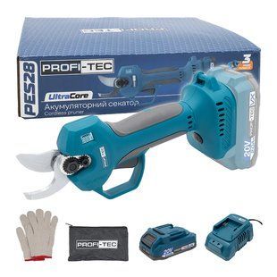 Акумуляторний секатор PROFI-TEC PES28 UltraCore (1&times;PT2020VX (2.0 Аг), зарядний пристрій) 5585698 фото