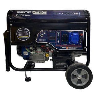 Генератор бензиновий PROFI-TEC PE-7000GE 220 В, 7.0 кВт, електростартер, мідна обмотка 9311486 фото