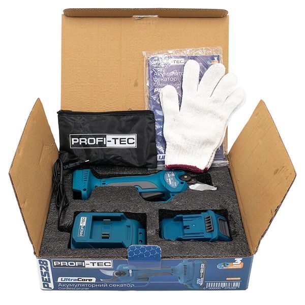 Акумуляторний секатор PROFI-TEC PES28 UltraCore (1&times;PT2020VX (2.0 Аг), зарядний пристрій) 5585698 фото