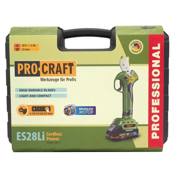 Аккумуляторный секатор Procraft ES28Li (1 АКБ, Кейс) 1428220 фото
