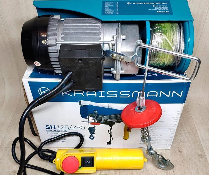 Підіймач електричний KRAISSMANN SH 125/250 (до 250 кг; висота підйому 10/20 м) 299560 фото