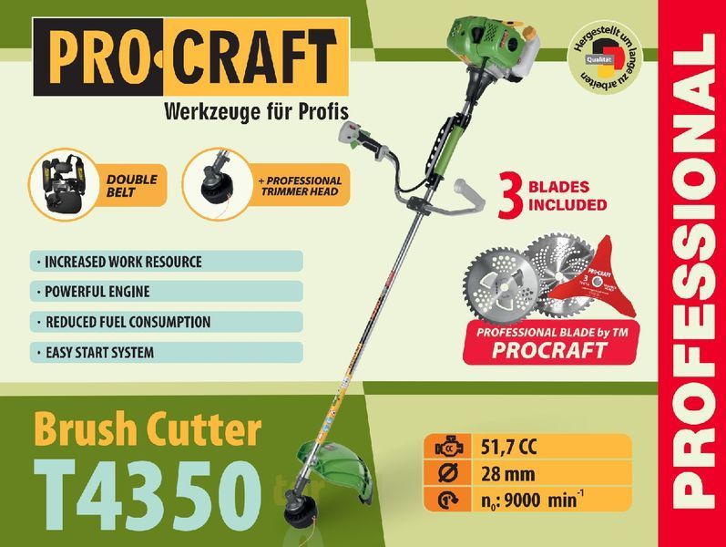 Коса бензиновая Procraft T4350 (52 см&sup3;) MODERN 1783089 фото