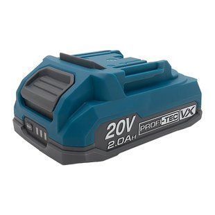 Акумуляторна батарея PROFI-TEC PT2020VX POWERLine (20 В / 2.0 Аг, високострумова, з індикатором) 4842817 фото