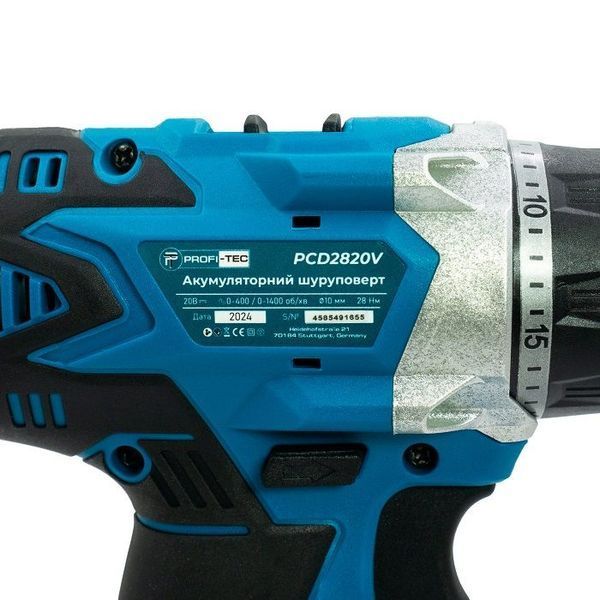 Аккумуляторный шуруповерт PROFI-TEC PCD2820V POWERLine (1&times;PT2020MP (2.0 Ач), зарядное устройство) 9934497 фото